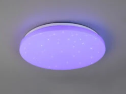 Reality Leuchten LED Deckenleuchte KIRA Fernbedienung Dimmbar Sternenhimmel Farbwechsel, Ø38cm -Bestes Beleuchtungs Geschäft led deckenleuchte kira fernbedienung dimmbar stern 6