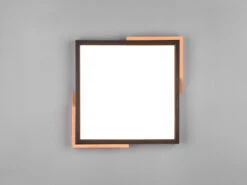 Reality Leuchten LED Deckenleuchte META Eckig 31x31cm Schwarz-Holzoptik, 3 Stufen Dimmer -Bestes Beleuchtungs Geschäft led deckenleuchte meta eckig 31x31cm schwarz holzo 5