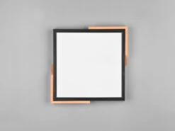 Reality Leuchten LED Deckenleuchte META Eckig 31x31cm Schwarz-Holzoptik, 3 Stufen Dimmer -Bestes Beleuchtungs Geschäft led deckenleuchte meta eckig 31x31cm schwarz holzo 6