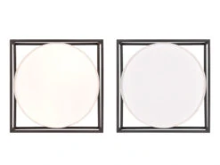 MeineWunschleuchte LED Deckenleuchte Metall Mit Stoffschirm, Quadratisch 30x30cm -Bestes Beleuchtungs Geschäft led deckenleuchte metall mit stoffschirm quadratis 4