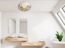 Reality Leuchten LED Deckenleuchte MOONIKA Mondcover In Weiß Ø37cm, IP44 Badlampe -Bestes Beleuchtungs Geschäft led deckenleuchte moonika mondcover in weiss 37cm 1 6
