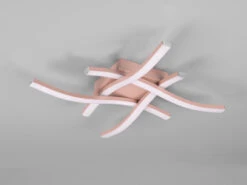 Reality Leuchten LED Deckenleuchte ROUTE 4 Flammig Metall Roségold 46x46cm Neutralweiß -Bestes Beleuchtungs Geschäft led deckenleuchte route 4 flammig metall rosgold 4 4