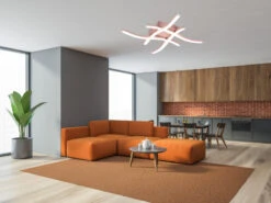 Reality Leuchten LED Deckenleuchte ROUTE 4 Flammig Metall Roségold 46x46cm Neutralweiß -Bestes Beleuchtungs Geschäft led deckenleuchte route 4 flammig metall rosgold 4 7