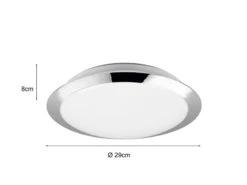 Trio Leuchten LED Deckenleuchte UMBERTO In Chrom Ø 29cm, IP44 - Badlampen -Bestes Beleuchtungs Geschäft led deckenleuchte umberto in chrom 29cm ip44 badla 3