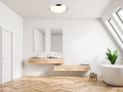 Trio Leuchten LED Deckenleuchte UMBERTO In Chrom Ø 29cm, IP44 - Badlampen -Bestes Beleuchtungs Geschäft led deckenleuchte umberto in chrom 29cm ip44 badla 4