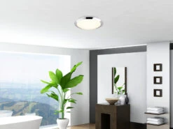 Trio Leuchten LED Deckenleuchte UMBERTO In Chrom Ø 29cm, IP44 - Badlampen -Bestes Beleuchtungs Geschäft led deckenleuchte umberto in chrom 29cm ip44 badla 5