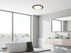 Trio Leuchten LED Deckenleuchte UMBERTO In Schwarz Ø 29cm, IP44 - Badlampen -Bestes Beleuchtungs Geschäft led deckenleuchte umberto in schwarz 29cm ip44 bad 4