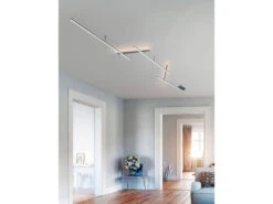 Trio Leuchten LED Deckenschiene INDIRA Silber Schwenkbar Bis 245cm Breit -Bestes Beleuchtungs Geschäft led deckenschiene indira silber schwenkbar bis 245 5