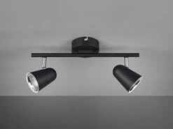Reality Leuchten LED Deckenspot Strahler TOULOUSE Schwarz Matt 2 Flammig Mit Schwenkbaren Spots -Bestes Beleuchtungs Geschäft led deckenspot strahler toulouse schwarz matt 2 fl 2