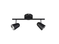 Reality Leuchten LED Deckenspot Strahler TOULOUSE Schwarz Matt 2 Flammig Mit Schwenkbaren Spots -Bestes Beleuchtungs Geschäft led deckenspot strahler toulouse schwarz matt 2 fl 3