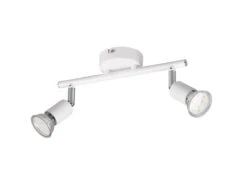 MeineWunschleuchte LED Deckenstrahler 2 Flammig Metall Weiß, 25cm Breit -Bestes Beleuchtungs Geschäft led deckenstrahler 2 flammig metall weiss 25cm bre 3