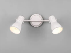 MeineWunschleuchte LED Deckenstrahler 2 Flammig Verstellbare Metallschirme In Weiß, Breite 30cm -Bestes Beleuchtungs Geschäft led deckenstrahler 2 flammig verstellbare metallsc 4