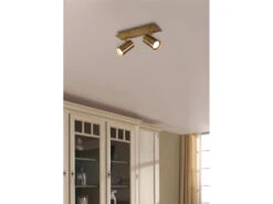 MeineWunschleuchte LED Deckenstrahler In Altmessing 2-flammig Spots Schwenkbar -Bestes Beleuchtungs Geschäft led deckenstrahler in altmessing 2 flammig spots s 2