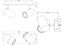 MeineWunschleuchte LED Deckenstrahler In Altmessing 2-flammig Spots Schwenkbar -Bestes Beleuchtungs Geschäft led deckenstrahler in altmessing 2 flammig spots s 4