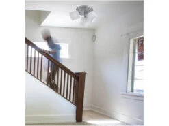 MeineWunschleuchte LED Deckenstrahler Rund 3 Flammig Silber Matt Mit Stoffschirmen In Weiß -Bestes Beleuchtungs Geschäft led deckenstrahler rund 3 flammig silber matt mit 1 2