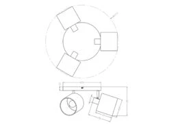 MeineWunschleuchte LED Deckenstrahler Rund 3 Flammig Silber Matt Mit Stoffschirmen In Weiß -Bestes Beleuchtungs Geschäft led deckenstrahler rund 3 flammig silber matt mit 1 3