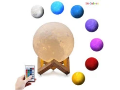 GAO LED Deko Leuchte MOND USB Tischlampe Mit Holzgestell Fernbedienung & Farbwechsel -Bestes Beleuchtungs Geschäft led deko leuchte mond usb tischlampe mit holzgeste 3