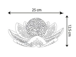 Globo LED Deko Solarleuchte Seerose Mit Crackle Glaskugel, Silber-Blau Ø25cm -Bestes Beleuchtungs Geschäft led deko solarleuchte seerose mit crackle glaskuge 2