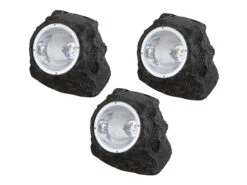 Globo LED DEKO Solarsteine Für Den Garten & Außenbereich - 3er SET, Grau -Bestes Beleuchtungs Geschäft led deko solarsteine fuer den garten aussenbereich 1