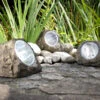 Globo LED DEKO Solarsteine Für Den Garten & Außenbereich - 3er SET, Grau -Bestes Beleuchtungs Geschäft led deko solarsteine fuer den garten aussenbereich