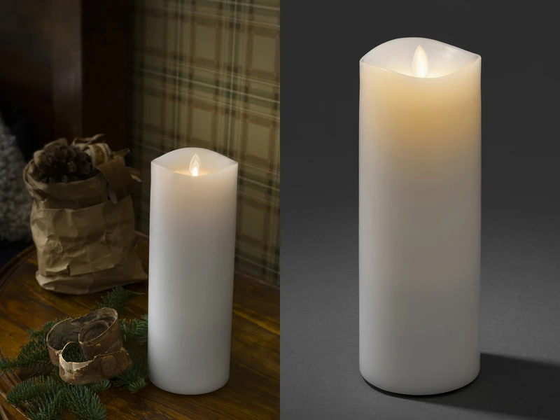 Konstsmide LED Duftkerze Mit 6h Timer, Flackernd, Ø 9cm, Höhe 23cm, Batteriebetrieb 3 Konstsmide LED Duftkerze Mit 6h Timer, Flackernd, Ø 9cm, Höhe 23cm, Batteriebetrieb
