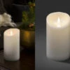 Konstsmide LED Echtwachskerze Mit 3D Flamme & Timer, Ø 10cm, Höhe 18cm, Batteriebetrieb -Bestes Beleuchtungs Geschäft led echtwachskerze mit 3d flamme timer 10cm hoehe