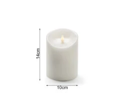 Konstsmide LED Echtwachskerze Mit Flamme & Timer, Ø 10cm, Höhe 14cm, Batteriebetrieb -Bestes Beleuchtungs Geschäft led echtwachskerze mit flamme timer 10cm hoehe 14c 4