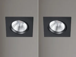 Trio Leuchten LED Einbaustrahler 2 Stück Eckig Schwenkbar Dimmbar Schwarz 5,5W Deckenlampen -Bestes Beleuchtungs Geschäft led einbaustrahler 2 stueck eckig schwenkbar dimmb 2