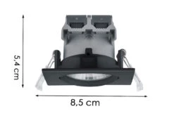 Trio Leuchten LED Einbaustrahler 2 Stück Eckig Schwenkbar Dimmbar Schwarz 5,5W Deckenlampen -Bestes Beleuchtungs Geschäft led einbaustrahler 2 stueck eckig schwenkbar dimmb 3