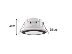 Trio Leuchten LED Einbaustrahler ARGUS Fernbedienung Farbwechsel Dimmbar Ø8cm Schwarz -Bestes Beleuchtungs Geschäft led einbaustrahler argus fernbedienung farbwechsel 4