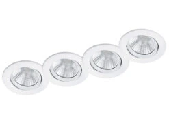 Trio Leuchten LED Einbaustrahler Rund 4er Set Ø 8,5cm Schwenkbar Dimmbar Weiß Matt 5,5W -Bestes Beleuchtungs Geschäft led einbaustrahler rund 4er set 85cm schwenkbar di 14