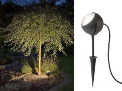 Konstsmide LED-Erdspießstrahler / Gartenstrahler LECCE 40cm Aluminium, Schwenkbar, 4W, IP44