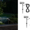 Konstsmide LED Garten Baumstrahler 2er SET Mit Erdspieß 12V Trafo & 10mtr. Kabel, 27cm Hoch