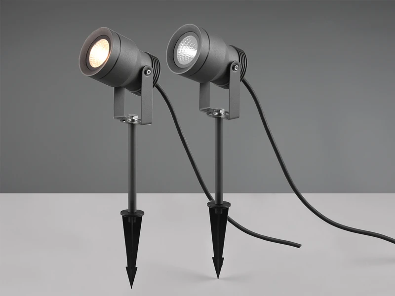 MeineWunschleuchte LED Gartenstrahler 2er SET Schwenkbar Mit Erdspieß & 5m Anschlußkabel 5 MeineWunschleuchte LED Gartenstrahler 2er SET Schwenkbar Mit Erdspieß & 5m Anschlußkabel – Bild 3