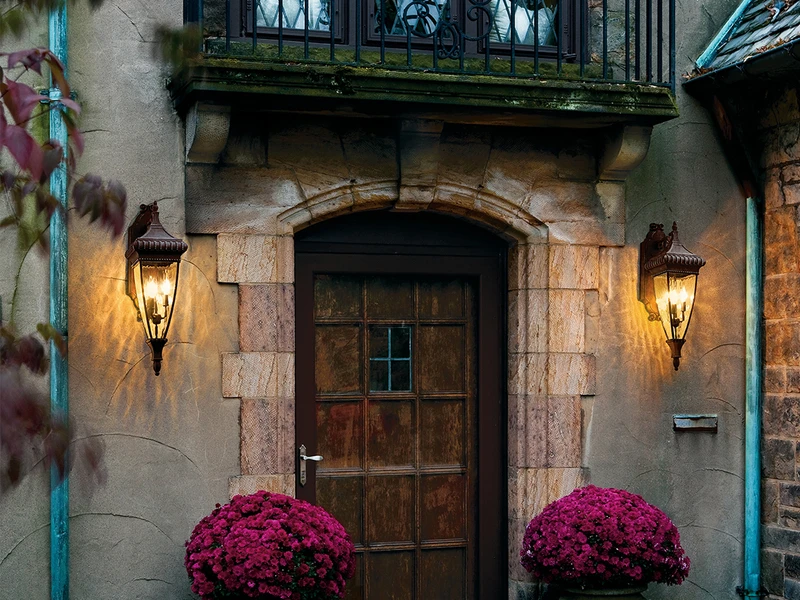 MeineWunschleuchte LED Große Historische Außenwand Laterne, Bronze Höhe 79cm 8 MeineWunschleuchte LED Große Historische Außenwand Laterne, Bronze Höhe 79cm – Bild 6