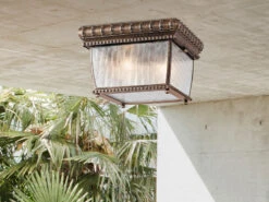 MeineWunschleuchte LED Historische Außen Deckenleuchte Bronze, Ø23,5cm