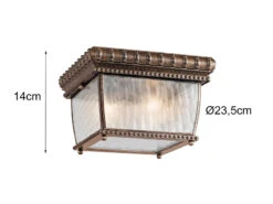 MeineWunschleuchte LED Historische Außen Deckenleuchte Bronze, Ø23,5cm -Bestes Beleuchtungs Geschäft led historische aussen deckenleuchte bronze 235cm 3