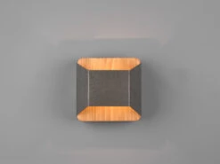 Trio Leuchten LED Holz Wandlampe ARINO Up And Down Mit Stufen Dimmer - Silber Antik 12cm -Bestes Beleuchtungs Geschäft led holz wandlampe arino up and down mit stufen di 12