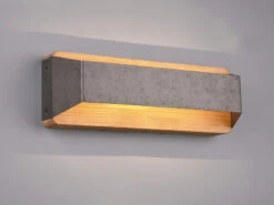 Trio Leuchten LED Holz Wandlampe ARINO Up And Down Mit Stufen Dimmer - Silber Antik 35cm -Bestes Beleuchtungs Geschäft led holz wandlampe arino up and down mit stufen di 2