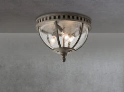 MeineWunschleuchte LED Jugendstil Deckenleuchte Für Innen & Außen, Anthrazit Ø30,5cm -Bestes Beleuchtungs Geschäft led jugendstil deckenleuchte fuer innen aussen ant 2