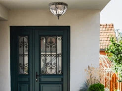 MeineWunschleuchte LED Jugendstil Deckenleuchte Für Innen & Außen, Anthrazit Ø30,5cm -Bestes Beleuchtungs Geschäft led jugendstil deckenleuchte fuer innen aussen ant 4