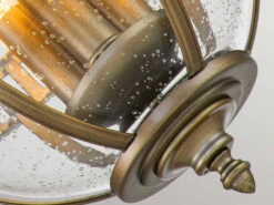 MeineWunschleuchte LED Jugendstil Pendelleuchte Für Innen & Außen, Bronze Ø30,5cm -Bestes Beleuchtungs Geschäft led jugendstil pendelleuchte fuer innen aussen bro 8