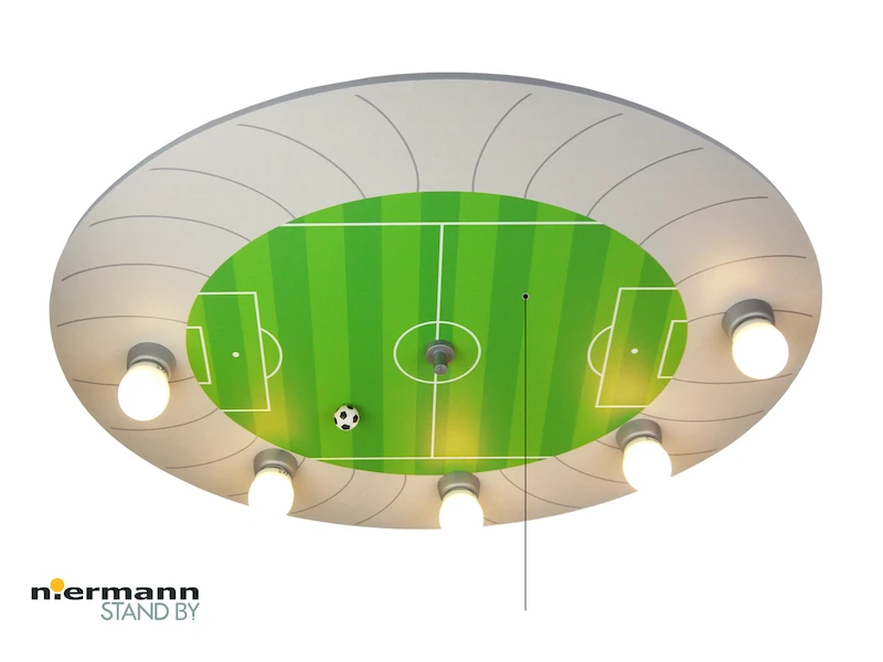 Niermann LED Kinder Deckenleuchte Fußball-Stadion Mit Zugschalter Für LED-Schlummerlicht 4 Niermann LED Kinder Deckenleuchte Fußball-Stadion Mit Zugschalter Für LED-Schlummerlicht – Bild 2