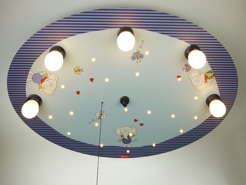 Niermann LED Kinder Deckenleuchte Mit Bunten Elefanten Zugschalter Für LED-Schlummerlicht 3 Niermann LED Kinder Deckenleuchte Mit Bunten Elefanten Zugschalter Für LED-Schlummerlicht