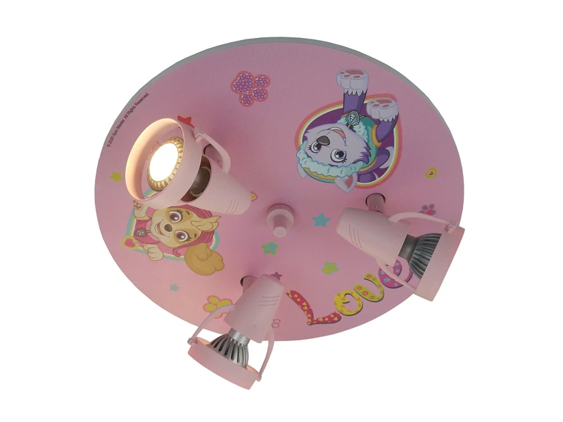Niermann LED Kinderzimmer Deckenstrahler Ø35cm 3 Flammig, Schwenkbare Spots, Rosa 4 Niermann LED Kinderzimmer Deckenstrahler Ø35cm 3 Flammig, Schwenkbare Spots, Rosa – Bild 2