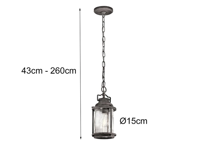 MeineWunschleuchte LED Kleine Industrial Pendelleuchte Für Innen & Außen, Anthrazit Ø15cm 10 MeineWunschleuchte LED Kleine Industrial Pendelleuchte Für Innen & Außen, Anthrazit Ø15cm – Bild 8