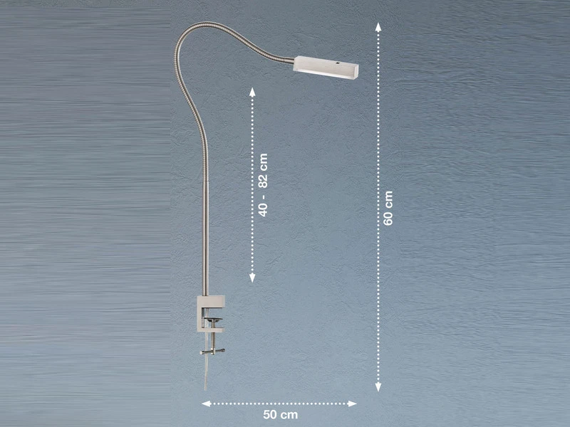 Fischer & Honsel LED Klemmleuchte RAIK Dimmbar, Schwanenhals Leselampe 6 Fischer & Honsel LED Klemmleuchte RAIK Dimmbar, Schwanenhals Leselampe – Bild 4