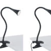 Reality Leuchten LED Klemmleuchten 2er SET 1 Flammig Schwanenhalslampe In Schwarz -Bestes Beleuchtungs Geschäft led klemmleuchten 2er set 1 flammig schwanenhalsla