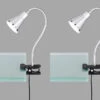 Reality Leuchten LED Klemmleuchten 2er SET 1 Flammige Kunststoff Schwanenhalslampe In Silber -Bestes Beleuchtungs Geschäft led klemmleuchten 2er set 1 flammige kunststoff sc