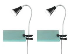 Reality Leuchten LED Klemmleuchten 2er SET 1 Flammige Kunststoff Schwanenhalslampe In Schwarz -Bestes Beleuchtungs Geschäft led klemmleuchten 2er set 1 flammige kunststoff sc 6